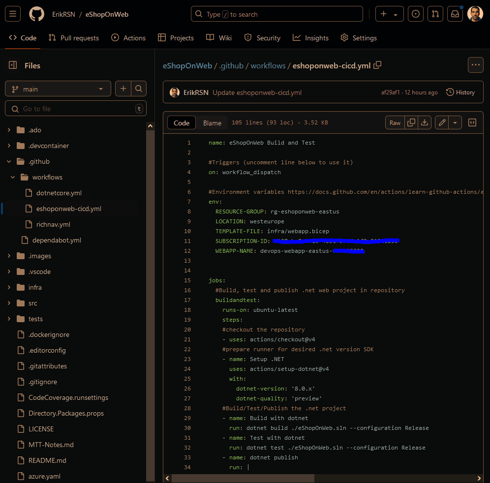 CI/CD Workflow YML