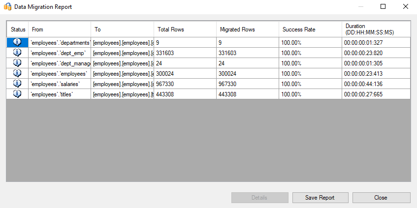 Data Migration Report